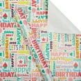 thumbnail image 2 of Multicolor Let’s Party Gift Wrap, 30" x 60", by Way To Celebrate, 2 of 4