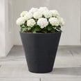 thumbnail image 2 of Algreen Crete 26" Self-Watering Planter, Round, Black Resin, 2 of 5