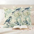 thumbnail image 3 of Vintage Floral Bird Outdoor Waterproof Pillow Covers, Retro Summer Botanical Decorative Square Throw Pillowcase Sofa Cushion Sham for Patio/Couch/Chair, 16"x16" 2 Pack, 3 of 8