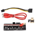 thumbnail image 1 of Tarjeta adaptadora vertical PCIE 1X a 16X Fácil operación 4 condensadores FP Alta eficiencia de conversión PCI E Riser, 1 of 14