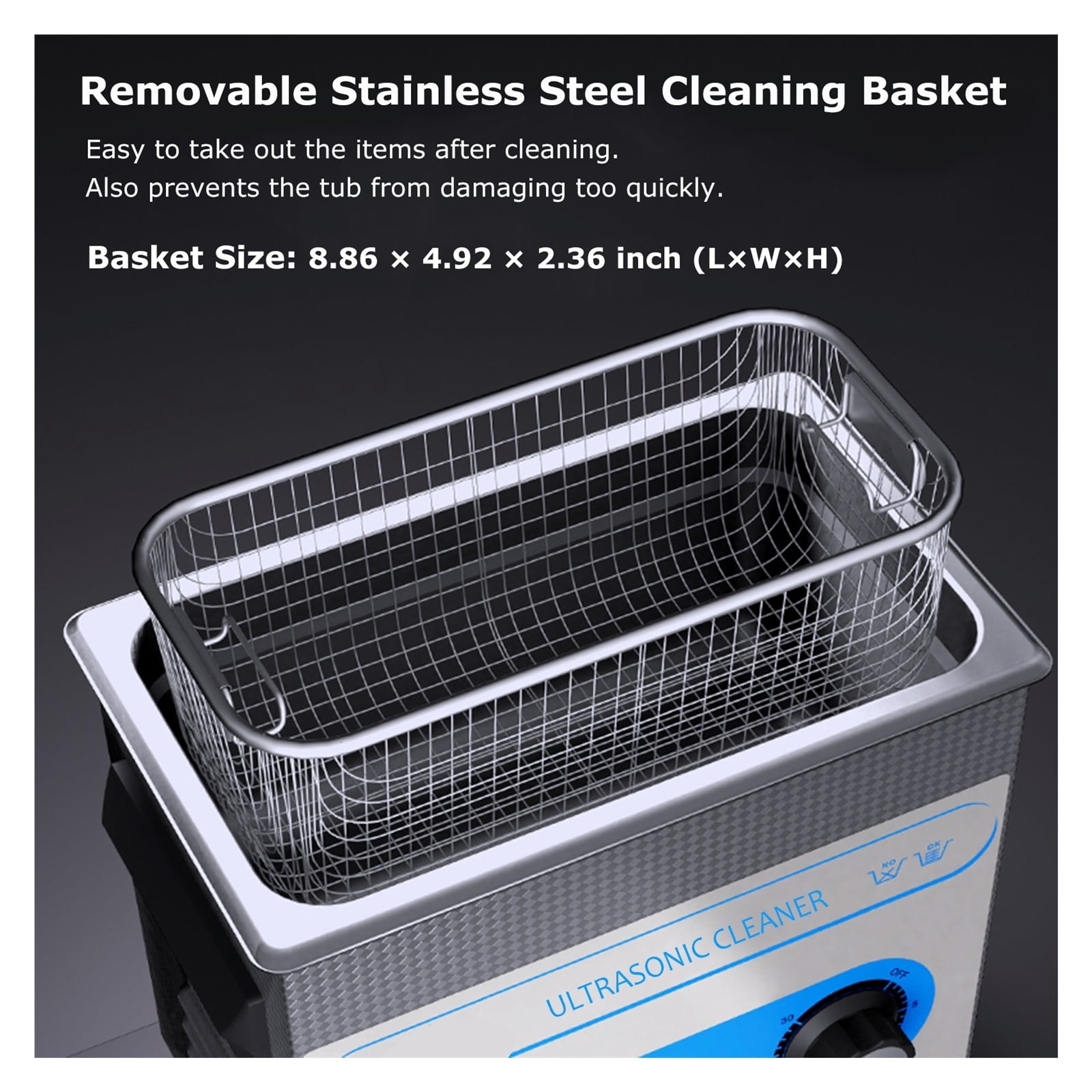 3L Ultrasonic Cleaner 40kH Ultra Cleaner with Timer Heated Ultrasonic Cleaning Machine for Jewelry Glasses Bike Chains