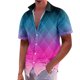 thumbnail image 1 of Men'S Casual Loose Fitting Short Sleeved Shirt Fashionable Lapel Shirt Top L, 1 of 5