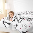 thumbnail image 4 of Castle Fairy Kawaii Penguin Full Size Comforter Sets,Love Heart Bedding Sets, 4 of 8