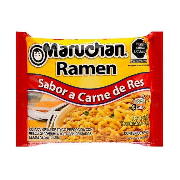 Sopa instantánea Maruchan ramen sabor carne de res 85 g