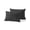 Black, variant on Woven Texture Outdoor Throw Pillow with Insert, 16"x16" Sage Green Straw Weave Check Rustic Farm Waterproof Decorative Square Patio Pillows for Outside Furniture, Sofa, Porch, Garden