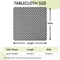 thumbnail image 2 of Black White Square Checkered Pattern Square Fitted Tablecloth with Elastic Edge,Square Table Cover,Washable Elastic Table Cover for Home Kitchen Party Decor 34"x34", 2 of 6