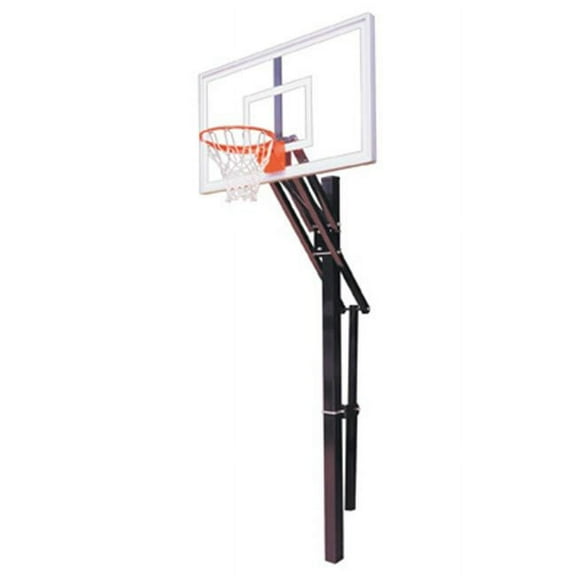 Slam Select Steel-Acrylic In Ground Adjustable Basketball System, Kelly Green