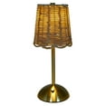 thumbnail image 2 of Home Decor Collection Sterling & Noble Home Cordless Indoor Rattan and Gold Colored Table Lamp with Touch Switch/Dimmer, 2 of 15