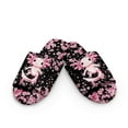 thumbnail image 2 of Psesaysky Cherry Blossom Axolotl Print Open Toe House Slippers for Women Men Soft Cotton Indoor Shoes Memory Foam Slip On Bedroom Slippers, Size 9-10, 2 of 7