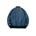 thumbnail image 5 of Kmbangi Men's Bomber Flight Jacket Casual Patchwork Fall Winter Coats Zipper Closure Outwear, 5 of 5