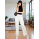thumbnail image 2 of Pants Mujer Anchos Wide Legs Unicolor Acanalado Confort y Estilo, 2 of 5