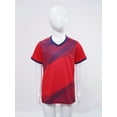 thumbnail image 3 of Sholeno Kids Boys Soccer Jersey Sports Shirt Quick Dry Fit Short Sleeve T-Shirt Breathable Athletic B Red M, 3 of 7