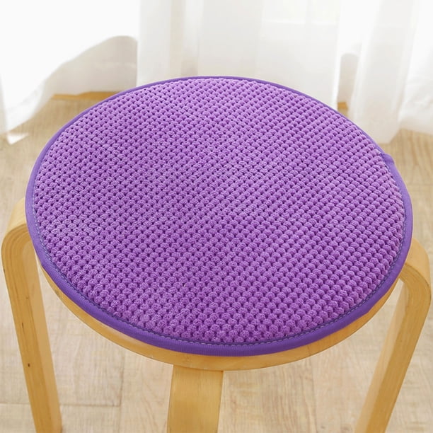 Taburete redondo de madera maciza con cojín para silla, cojín grueso para las cuatro estaciones, cojín redondo de esponja para asiento de taburete, cojín grueso