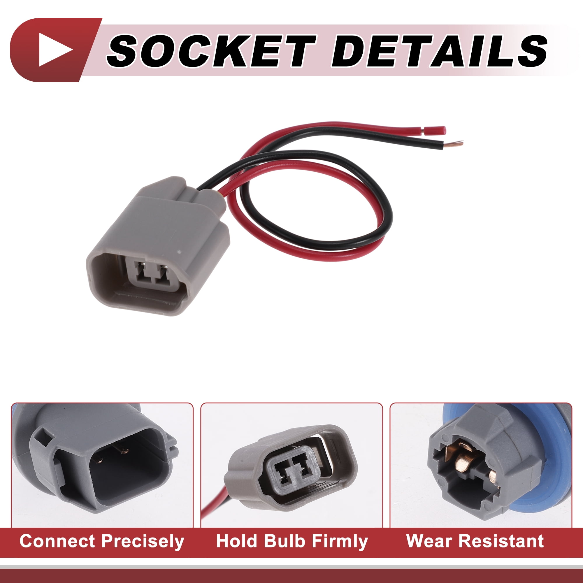 Unique Bargains License Plate Light Socket Wiring for Ford F-150 2001-2014