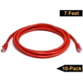 thumbnail image 3 of iMBAPrice Câble Patch Ethernet Réseau Cat5e IMBA-CAT5-25RD-10PK (Lot de 10), 25 Pieds, Rouge, 3 of 5