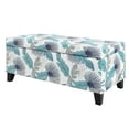 thumbnail image 2 of JERFIT Storage Ottoman Bench with Lid, Upholstered Fabric Footstool Pouf, Flower Pattern, for Living Room, Bedroom, Entryway, 2 of 4