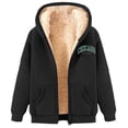 thumbnail image 4 of Women Blouses Zip up Women Jacket Pullover Sweater plus Athletic Top Long Sleeve Womens Tall Pullover Athletic Sweater Velour Tops Hooded Zip up Sweatshirt Hoodie Tunic Fashion Sweatshirt Black 4XL, 4 of 5