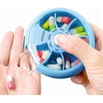 thumbnail image 2 of shiyou-Weekly Pill Organizer 7 Compartment Rotating Pill Box for Daily Medication & Vitamins - Portable Travel Pill Case Fish Oil Supplements Vitamins Organizer (4PCS), 2 of 4