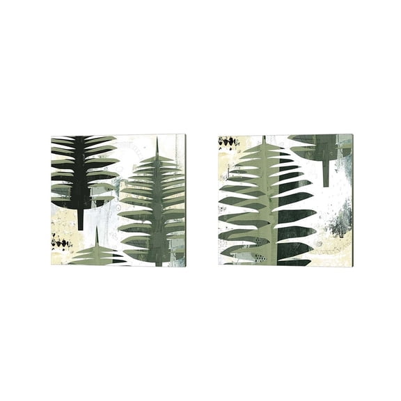 Metaverse Sarah Ogren 'Palms' Canvas Art (Set of 2)