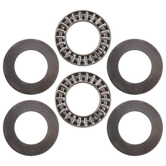 LEORX 2Sets Industrial Silver Thrust Needle Bearings with Gasket for Agriculture and Elevators