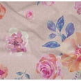 thumbnail image 4 of oneOone Organic Cotton Poplin Twill Fabric Geometric|Watercolor Leaves & Peony Floral Decor Fabric Printed BTY 42 Inch Wide, 4 of 4