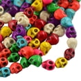 thumbnail image 2 of TISHITA 41piece 8 x10mm Colorful Howlite Turquoise Skull Spacer Beads Jewelry Making, 2 of 4