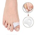thumbnail image 1 of 4-pack Gel Toe Separator (White) for Overlapping Toes, Hallux Valgus, Big Toe Adjustment, Support & Spacer, 1 of 5