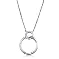 thumbnail image 1 of Alamode 3W717-16Plus3 Femmes Collier en Laiton Rhodié avec AAA Grade CZ en Clair - 16 & 3 Po., 1 of 1