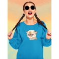 thumbnail image 2 of Adorable Kitten Sweatshirt Women -Kayomi Harai Designs, Female Medium, 2 of 4
