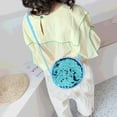 thumbnail image 5 of Bolso bandolera para niñas, mochila de un solo hombro con lentejuelas y peluche de princesa a la moda para niñas y bebés, 5 of 5