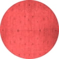 thumbnail image 1 of Ahgly Company Indoor Round Oriental Red Industrial Area Rugs, 6' Round, 1 of 4