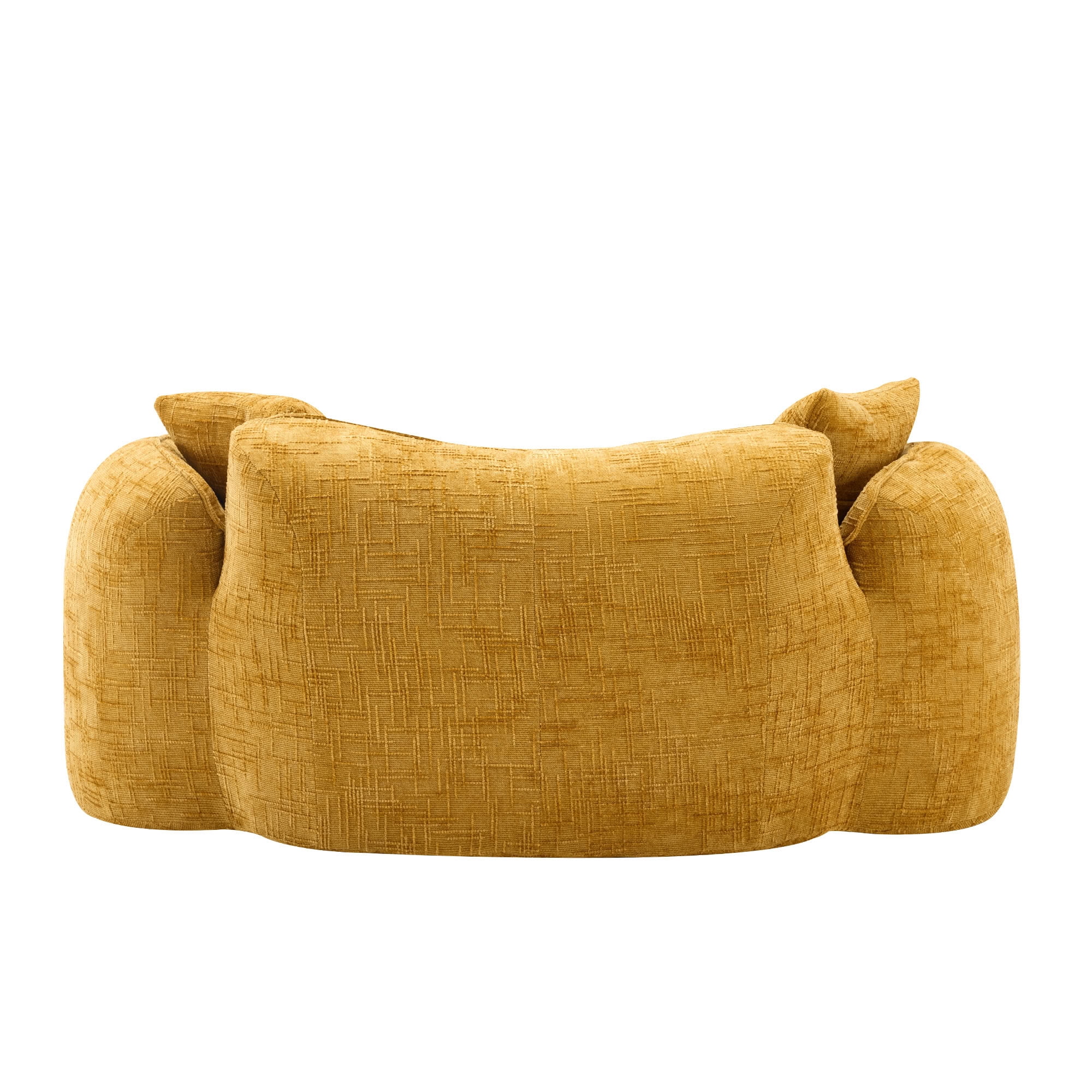 MAYEERTY Curved Compressed Loveseat Sofa, Chenille 2-Seat Upholstered Couch with 2 Pillows, No-Assembly for Small Apartment Living Room Bedroom