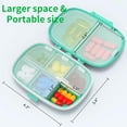 thumbnail image 4 of Travel Pill Box - 8 Compartments (3 Pack, Pink+Blue+Green), 4 of 5