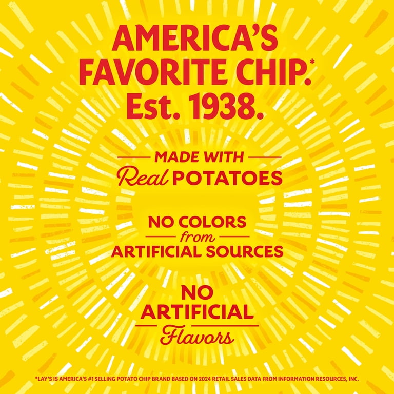 Lay's Classic Potato Chips, Gluten Free Snack, 8 oz, Kosher, Shelf