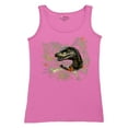 thumbnail image 5 of Velociraptor Jungle Women's Tank Top Dinosaur Hunter Jurassic Period Raptor Reptile Dino Tropical Paleontology, 5 of 7