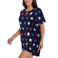 thumbnail image 2 of Lsque Watercolor Stars1 Women's Short-Sleeved Pajama Set - 2 Piece Soft and Lightweight Sleepwear Set-Large, 2 of 9
