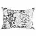 thumbnail image 2 of Black Gray Coral Coastal Throw Pillow Covers, Summer Beach Seaside Nautical Soft Breathable Pillow Cases with Invisible Zipper for Sleeping, Toddler Pillowcases for Couch Bed Sofa Chair 12x20 Inches, 2 of 6