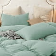 thumbnail image 2 of Pure Era 100% T-Shirt Jersey Knit Cotton Pillowcases Super Soft Breathable, Set of 2, Queen 20”x30” Sage Green, 2 of 4