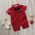 Canrulo Newborn Baby Boys Gentleman Bow Clothes Formal Shirt Romper