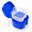 Blue, variant on Denture Case,Denture Cup with Strainer,Denture Bath Box False Teeth Storage Box with Basket Net Container Holder for Travel,Retainer Cleaning (Blue) (Dark Blue)