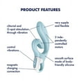 thumbnail image 3 of Satisfyer Love Me Rabbit Vibrator - G-Spot and Clitoris Stimulation, Vibrating Dildo with Flexible Shape, Nubbed Clit Stimulator, Adult Sex Toy for Women - Waterproof, Rechargable (Light Blue), 3 of 6
