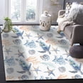 thumbnail image 5 of Area Rugs Indoor Non-Slip Rectangle Rug 4x6 Ft Summer Ocean Turtle Seashell Starfish Coral Rug Rubber Backing Floor Mats Non Shedding Home Decor Carpet for Entryway Living Room, 5 of 8