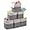 White&Grey--6Pack, variant on Large Cube Storage Baskets Organizer (10.5" x 10.5" x 11") for Clothes Toys Towel Books, Canvas Fabric Sturdy Collapsible Storage Boxes with Cotton Handles for Closet, Shelves (Green/Brown, 6 Pack)