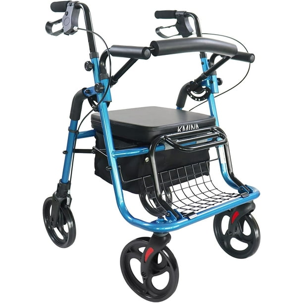 GFDYREE Rollator Walker Wheelchair Rollator Transport Chair Rollator Walkers for Seniors Rollator Walker with Transport Chair Rollator Lightweight Aluminum Rollator Folding Rollator Walmart