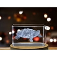 thumbnail image 3 of Pond Slider Turtle Engraved Crystal Paperweight - Common Yet Captivating Freshwater Species Replica, 3 of 4