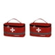 thumbnail image 1 of Injueey Botiquín de primeros auxilios, bolsas de medicina, ahorro de espacio, tela Oxford, caja médica, Camping, deporte, emergencia, Rojo Grande 2Conjunto, 1 of 6