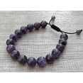 thumbnail image 6 of Amethyst Gemstone Round Bead Adjustable Bracelet 10mm, Genuine Crystal Bead Bracelet, Gift for Men & Women (Amethyst), 6 of 6