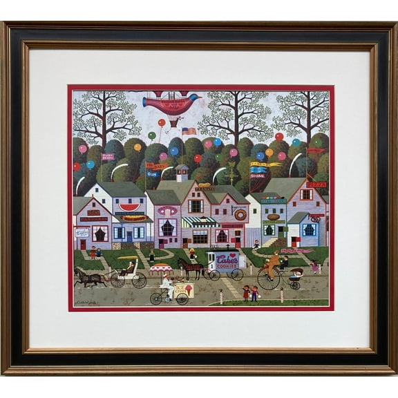 Charles Wysocki "Confection Street" Newly FRAMED Art Americana Rural Generic