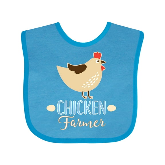 Inktastic Chicken Farmer Boys or Girls Baby Bib