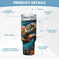 thumbnail image 5 of Bingfone Colorful Flower Sea Turtle for 40 Oz Stainless Steel Travel Mug Double Wall Water Coffee Cup for Home,Office, Outdoor Works Great for Ice Drinks and Hot Beverage, 5 of 8